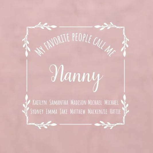 Pro-Weave® Sweatshirt Blanket - My Favorite People Call Me Mom/Grandma - Personalized with names