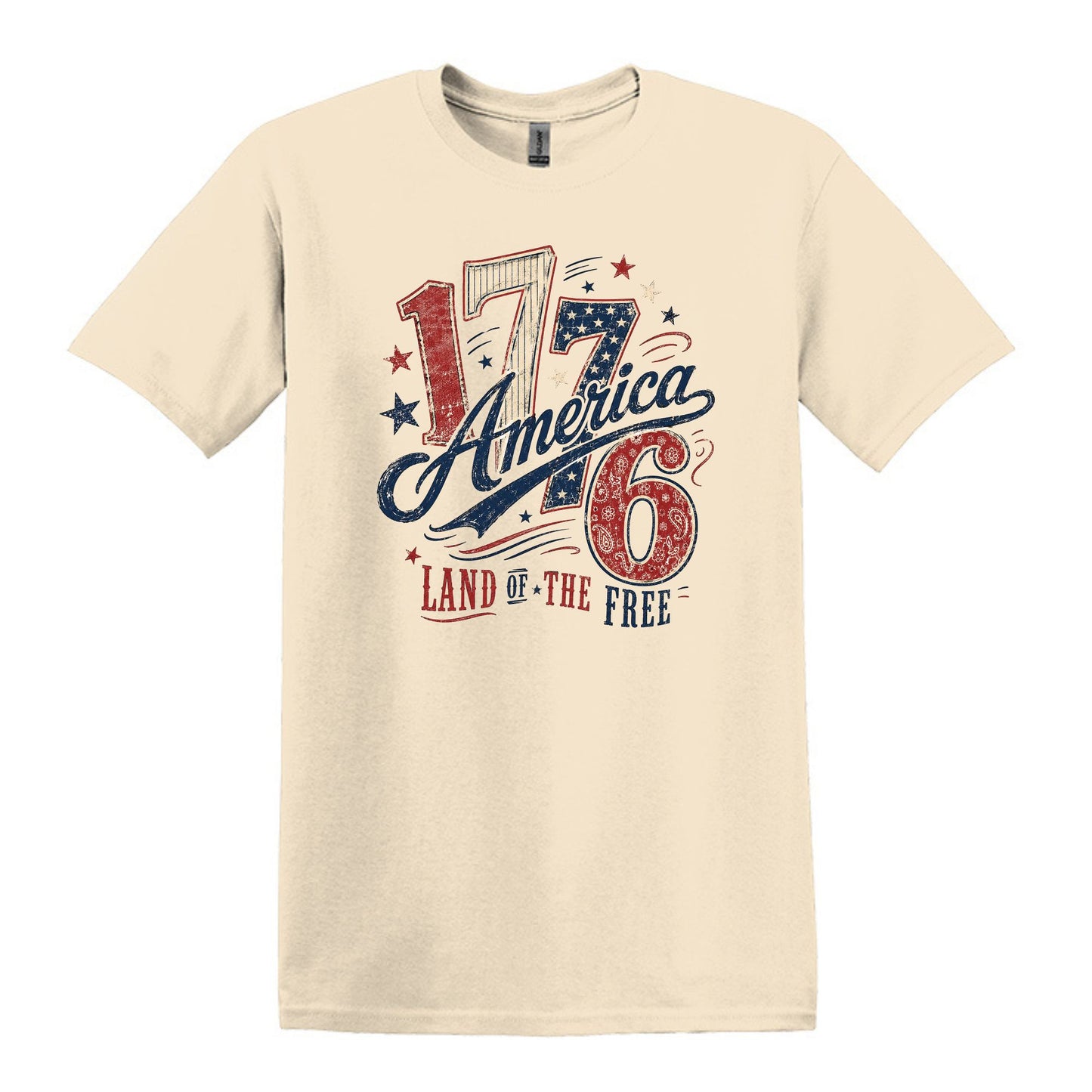 1776 - Land of the Free - Gildan Softstyle Tee