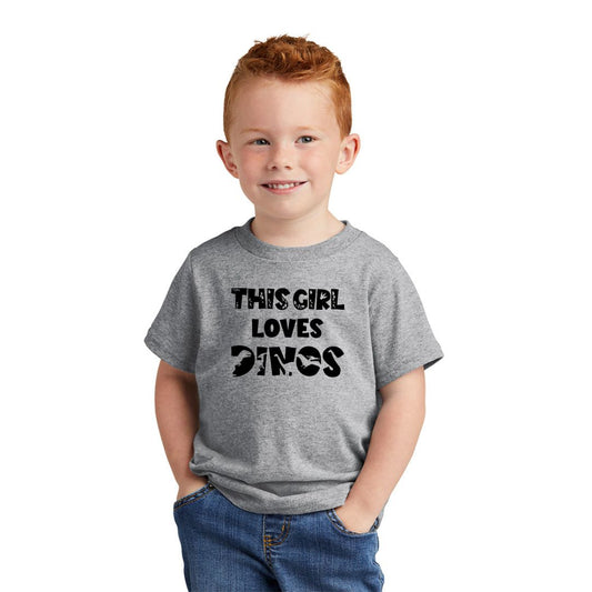 Cette fille aime les dinosaures - T-shirt dinosaure en tailles pour tout-petits et jeunes