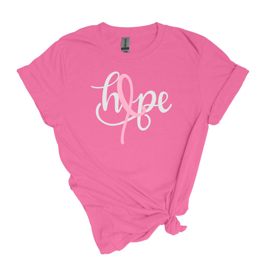 Hope Tee - Pink Ribbon Breast Cancer Adult Unisex T-shirt