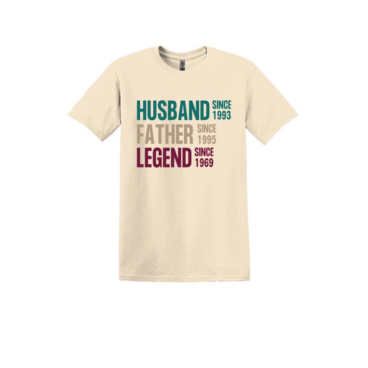 Husband, Father, Legend - Adult Unisex Soft T-shirt