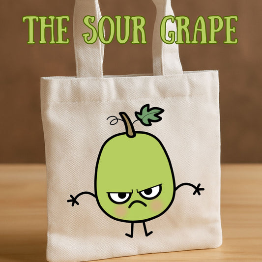 The Bad Seed Inspired Mini Tote Bags – 8" x 8.75" White Canvas - Choose your favorite character!