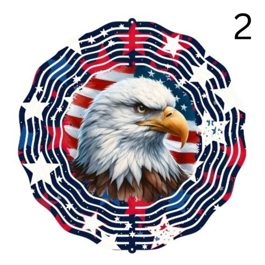 Patriotic 8" Wind Spinner