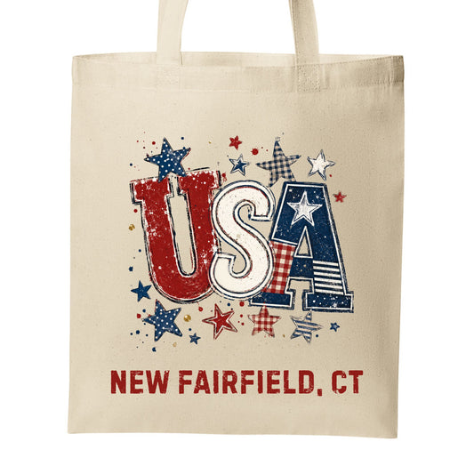 Patriotic Canvas Tote Bag