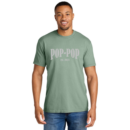 Grandma/Grandpa/Auntie est. T-shirt - Comfort Colors ® Heavyweight Ring Spun Tee - Customize with year