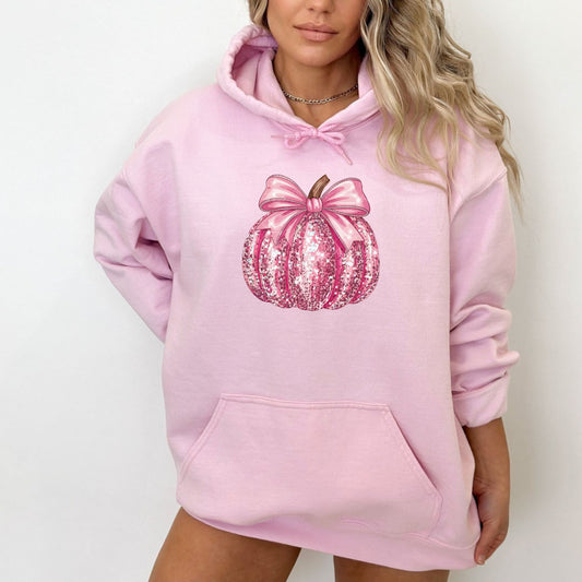 Pink Pumpkin for October - Breast Cancer Awareness - Available in short sleeve, long sleeve, crewneck or hoodie