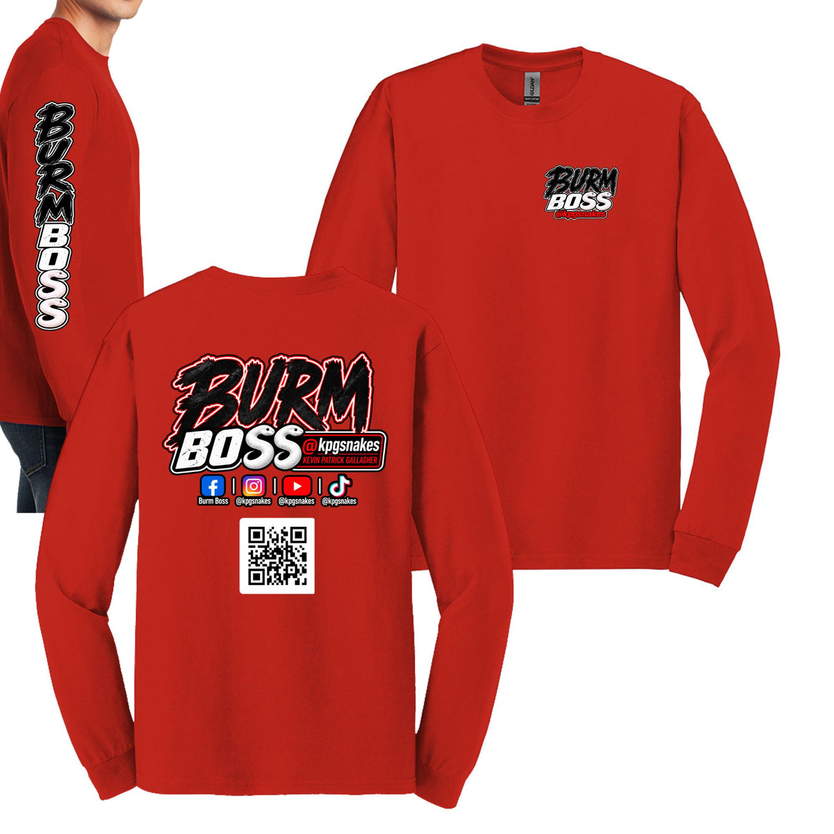 Burm Boss - NEW DESIGN | Gildan® Heavy Cotton™ 100% Cotton Long Sleeve T-Shirt