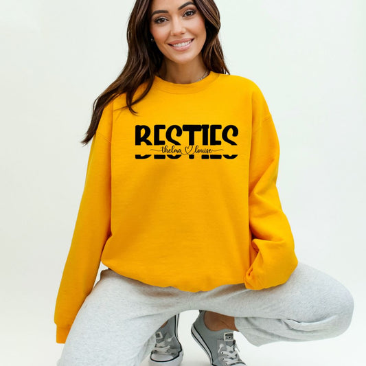 BESTIES Crewneck Sweatshirt - personalized with names