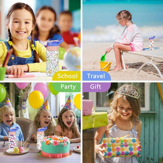 12 oz. Kids Stainless Tumbler with Straw Lid - Tractors