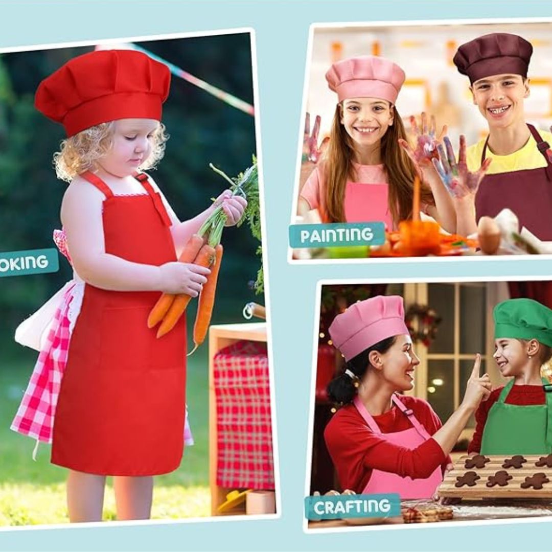 "Chef" Apron and Hat Set for Kids - Personalized with name!