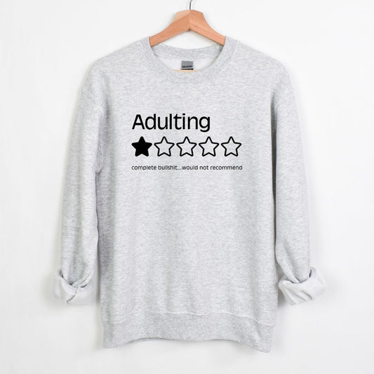 Avis Adulting 1 étoile - Sweat-shirt à col rond