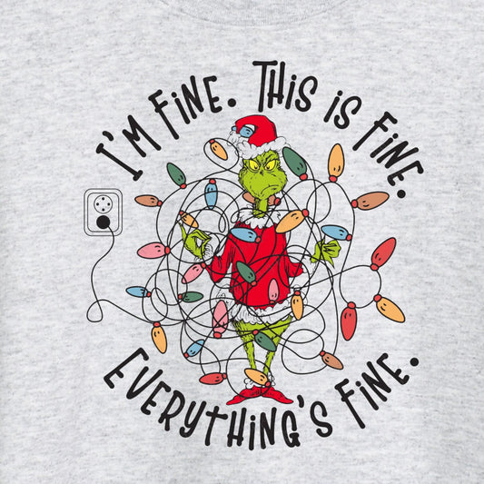 I'm Fine. This is Fine. Everything's Fine. - Tangled Lights Christmas Sweatshirt