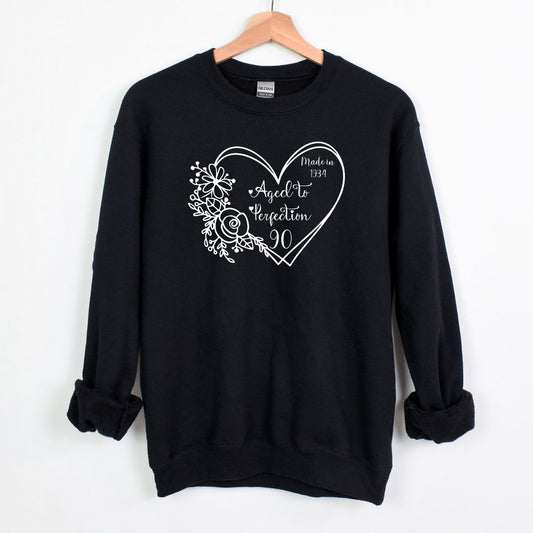 Aged to perfection - Milestone Birthday Crewneck Sweatshirt - Customize with year and age