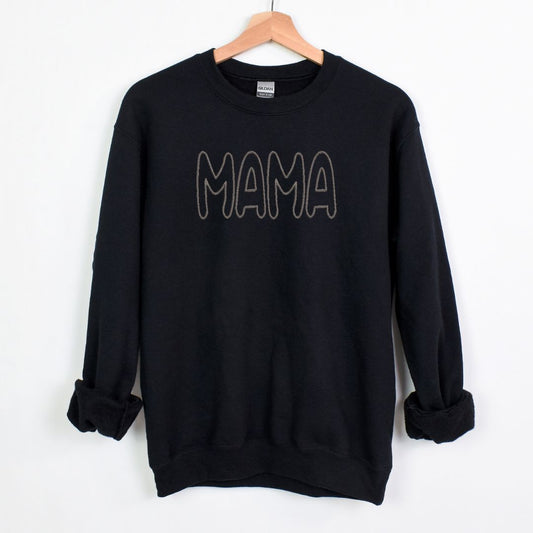 Embroidered MAMA AUNTIE NANNY NANA Crewneck Sweatshirt