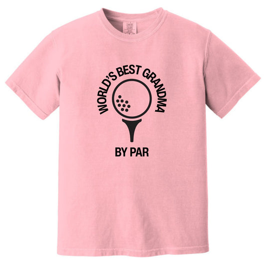 World's Best Dad/Grandpa/Grandma - Comfort Colors ® Heavyweight Ring Spun Golf Themed Tee - Customize with any name