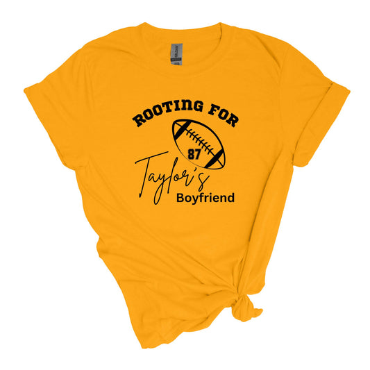 Rooting for Taylor's Boyfriend - Camiseta de fútbol unisex para adultos de estilo suave