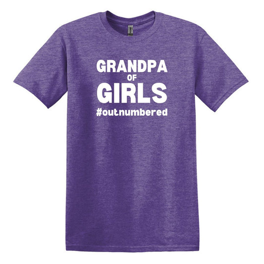 Grandpa of Girls #outnumbered - Soft T-shirt for the proudest Grandpas of all girls!