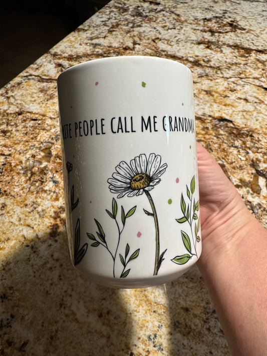 My Favorite People Call Me Grandma - Wildflowers Mug - 11 oz. or 15 oz. (or choose another name)