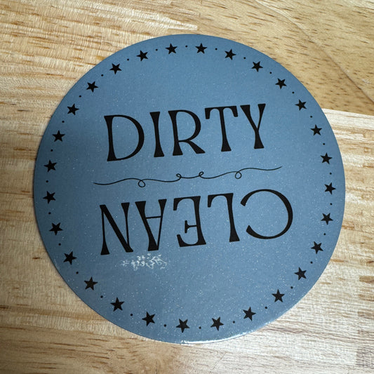Clean/Dirty Dishwasher Magnet - 3" round - Choose color and design!