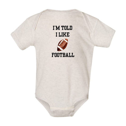 I'm Told I Like ... - Funny Sport Themed Infant Ribbed Bodysuit