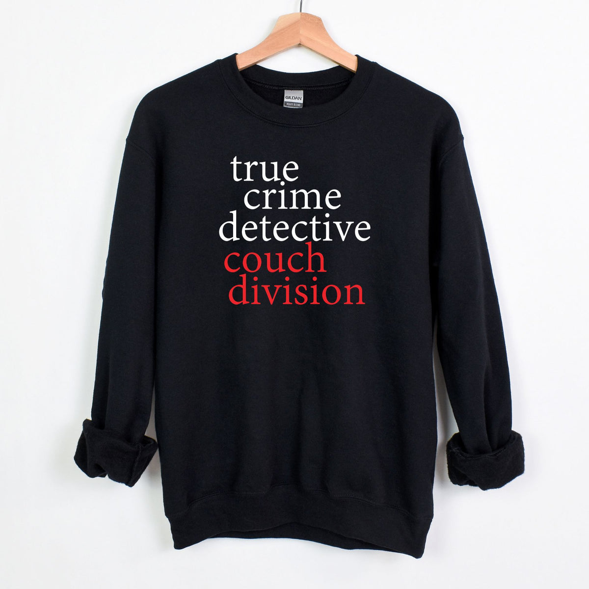 True Crime Detective - Couch Division - Heavy Blend Unisex Crewneck Sweatshirt