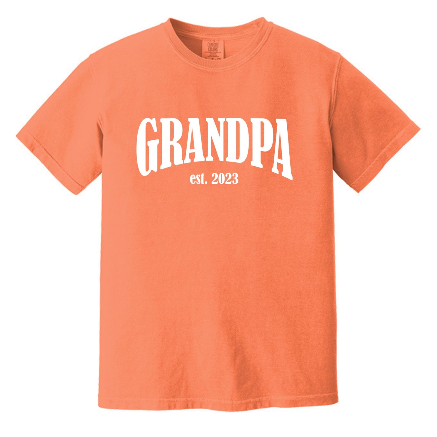 Grandma/Grandpa/Auntie est. T-shirt - Comfort Colors ® Heavyweight Ring Spun Tee - Customize with year