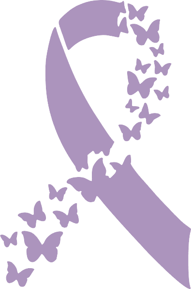 Cancer Ribbon Decal for window, wall or smooth surface