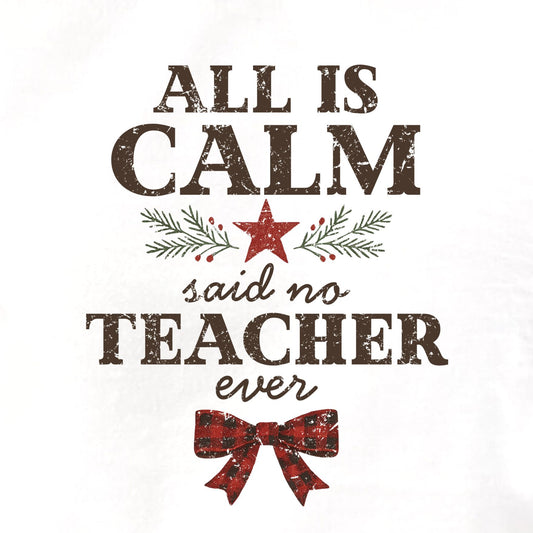 All is Calm...Said No Teacher EVER - Funny Tee or Sweatshirt