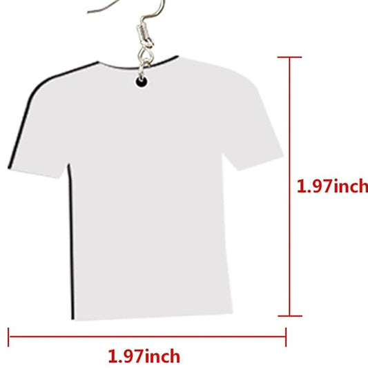 Lightweight Sport Jersey Earrings - Choose color and number