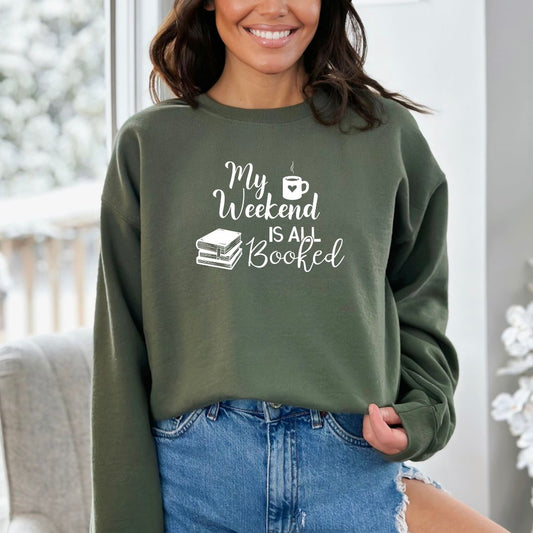 My Weekend is all BOOKED - Crewneck Sweatshirt