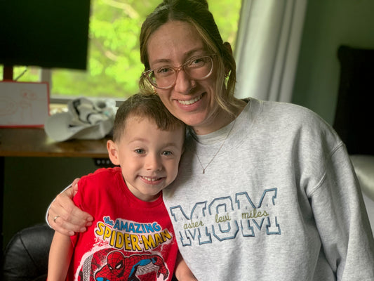 MOM Embroidered Crewneck Sweatshirt - Personalized with kids' names