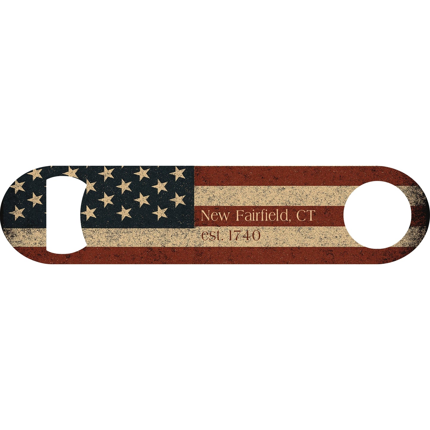 Bottle Opener - Rustic Flag Themed