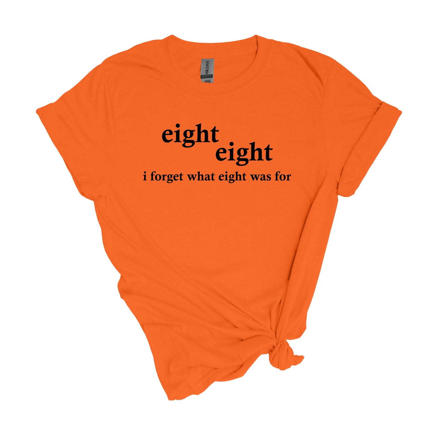 ocho. ocho. Olvidé para qué eran ocho - Camiseta suave unisex para adultos