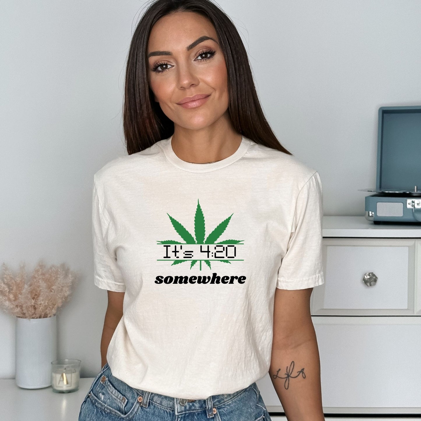 it's 4:20 somewhere - Fun Cannabis Adult Soft T-shirt