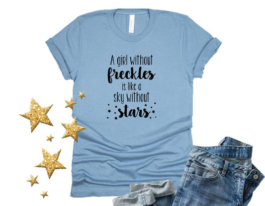 Tee-shirt Une fille sans taches de rousseur