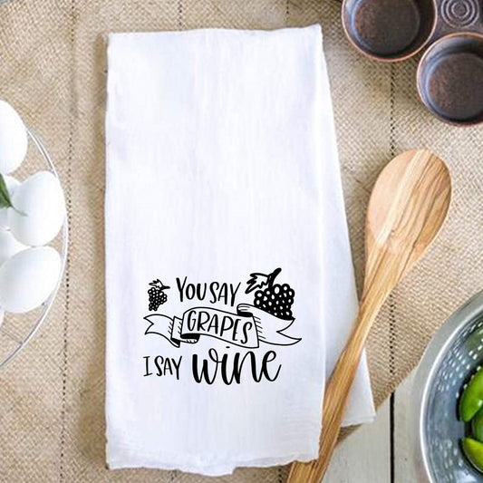 Flour Sack Dish Towels - Wine Collection
