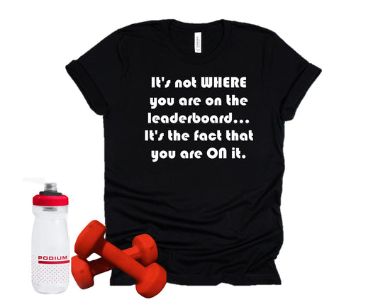 It's not where you are on the leaderboard...