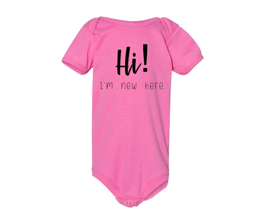 Baby One Piece Bodysuit - Hi! I'm new here.