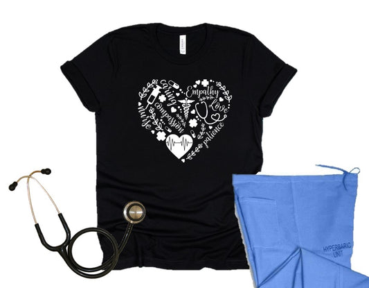 Nurse heart tee