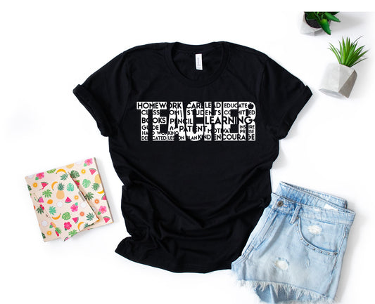 TEACHER Word Art Tee