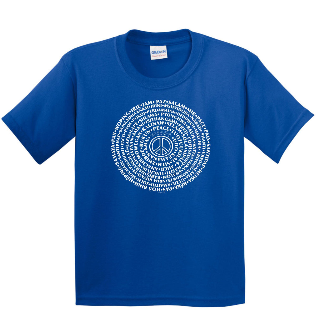 CAN YOU SAY PEACE - Youth Heavy Cotton Short Sleeve T-shirt - CAN YOU SAY PEACE LLC