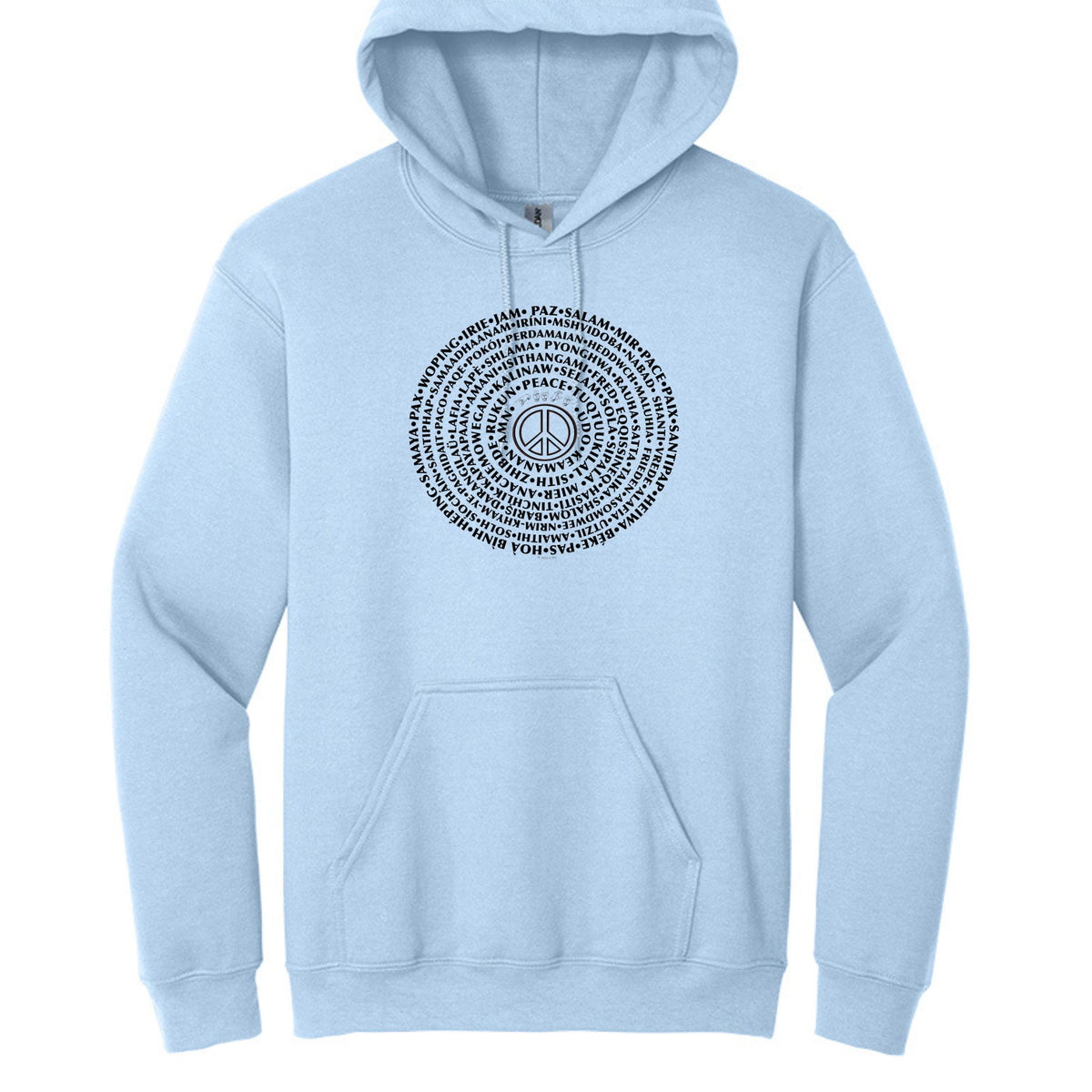Can you say PEACE - Gildan Heavy Blend Hoodie - artwork designed by Cynthia NeJame