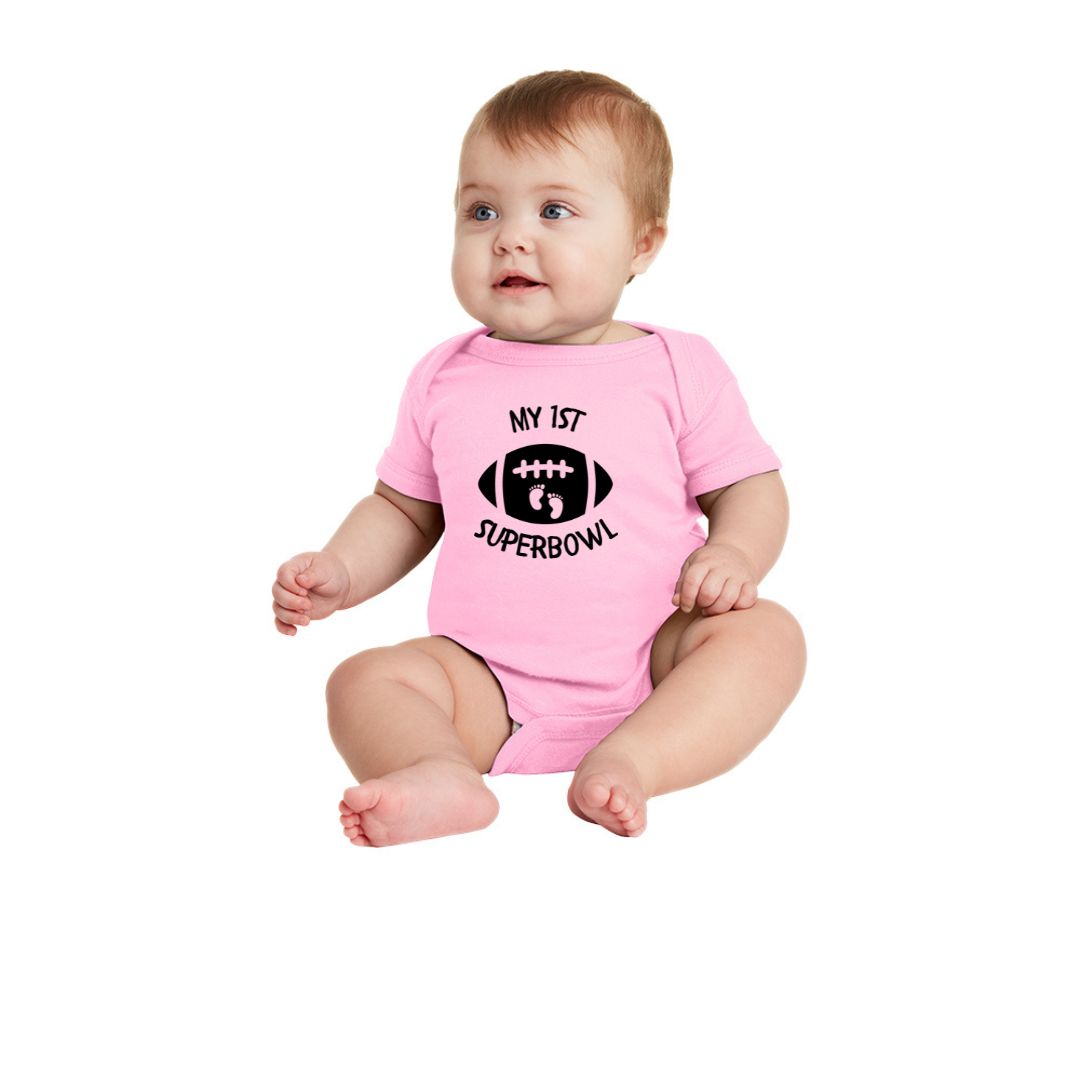 My 1st Superbowl!  Infant one-piece Tee