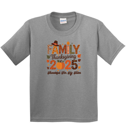 Family Thanksgiving Shirts - Thankful for my tribe - YOUTH & TODDLER SIZES