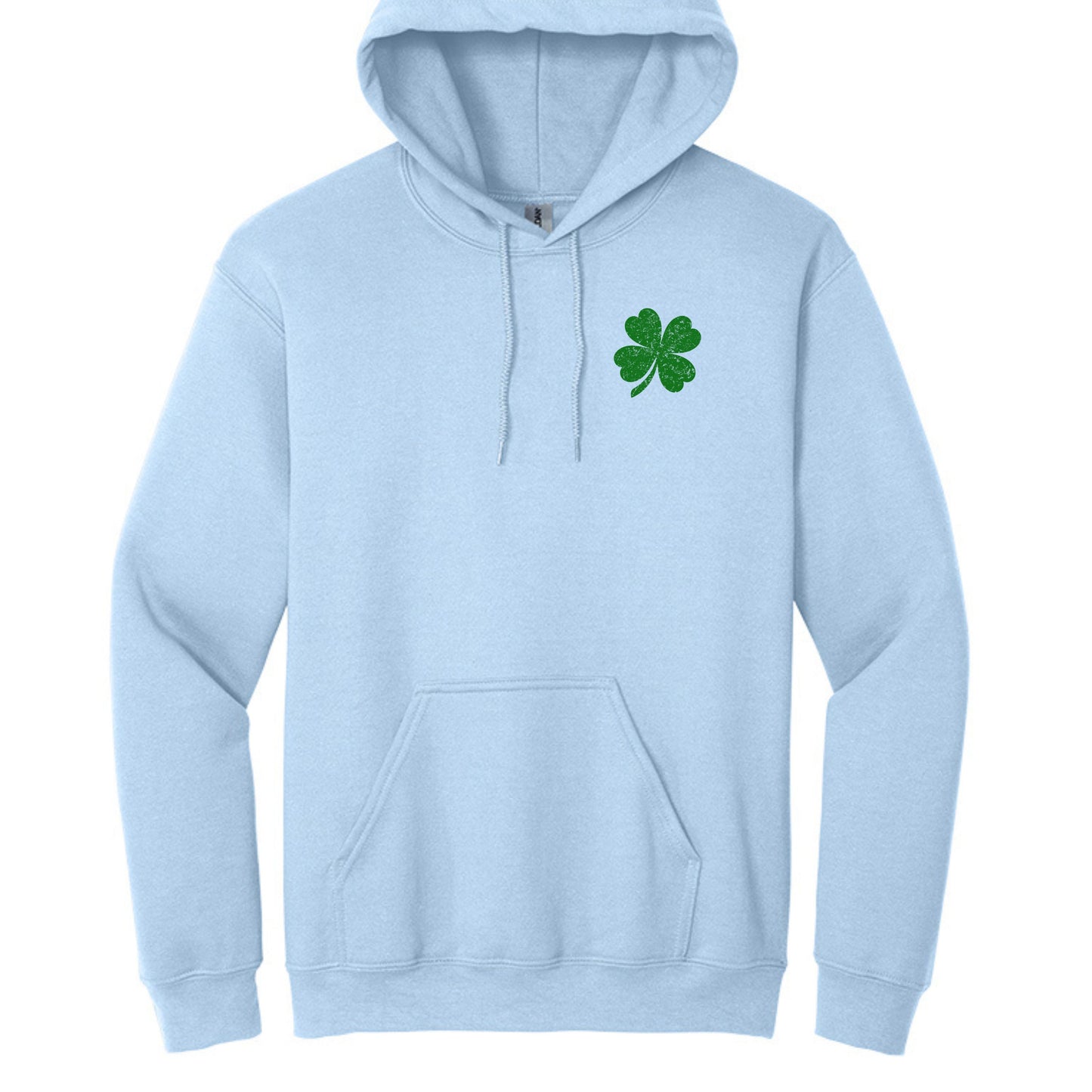 Shamrock Distressed American Flag - Gildan Heavy Blend Hoodie