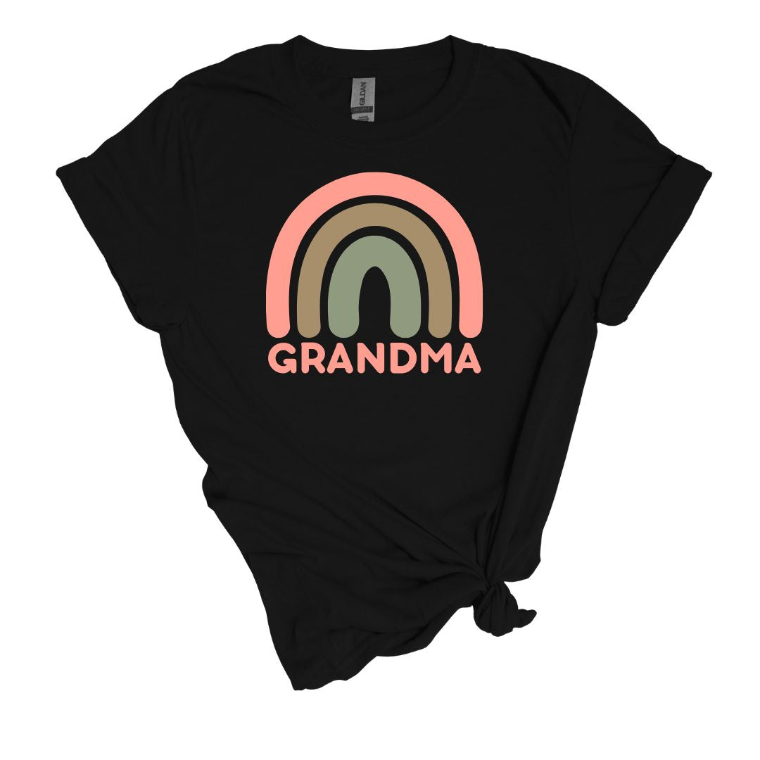 Grandma & Grandma's Bestie - Matching Boho Rainbow Tees