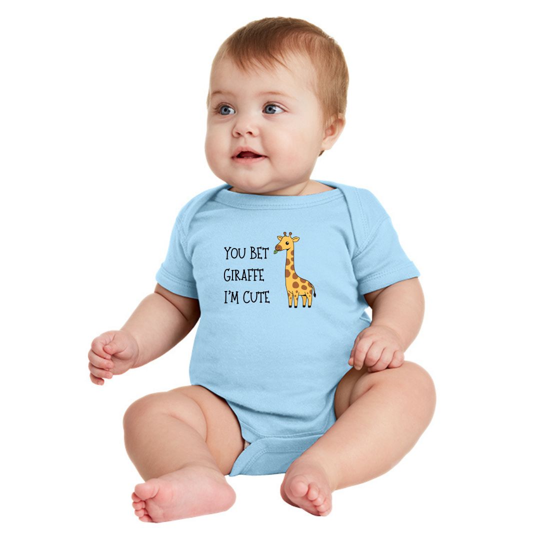 You Bet Giraffe I'm Cute - Infant Ribbed Bodysuit