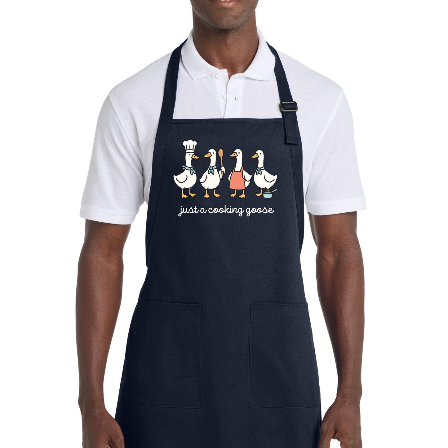 Just a Cooking Goose - Port Authority® Full-Length Apron with Pockets