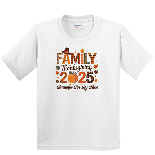 Family Thanksgiving Shirts - Thankful for my tribe - YOUTH & TODDLER SIZES