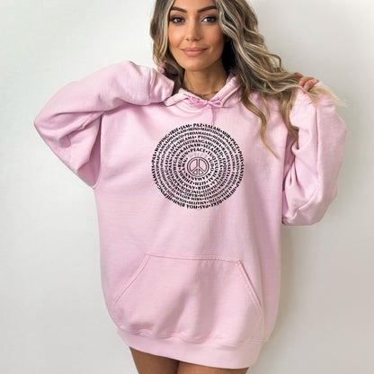 Can you say PEACE - Gildan Heavy Blend Hoodie - artwork designed by Cynthia NeJame